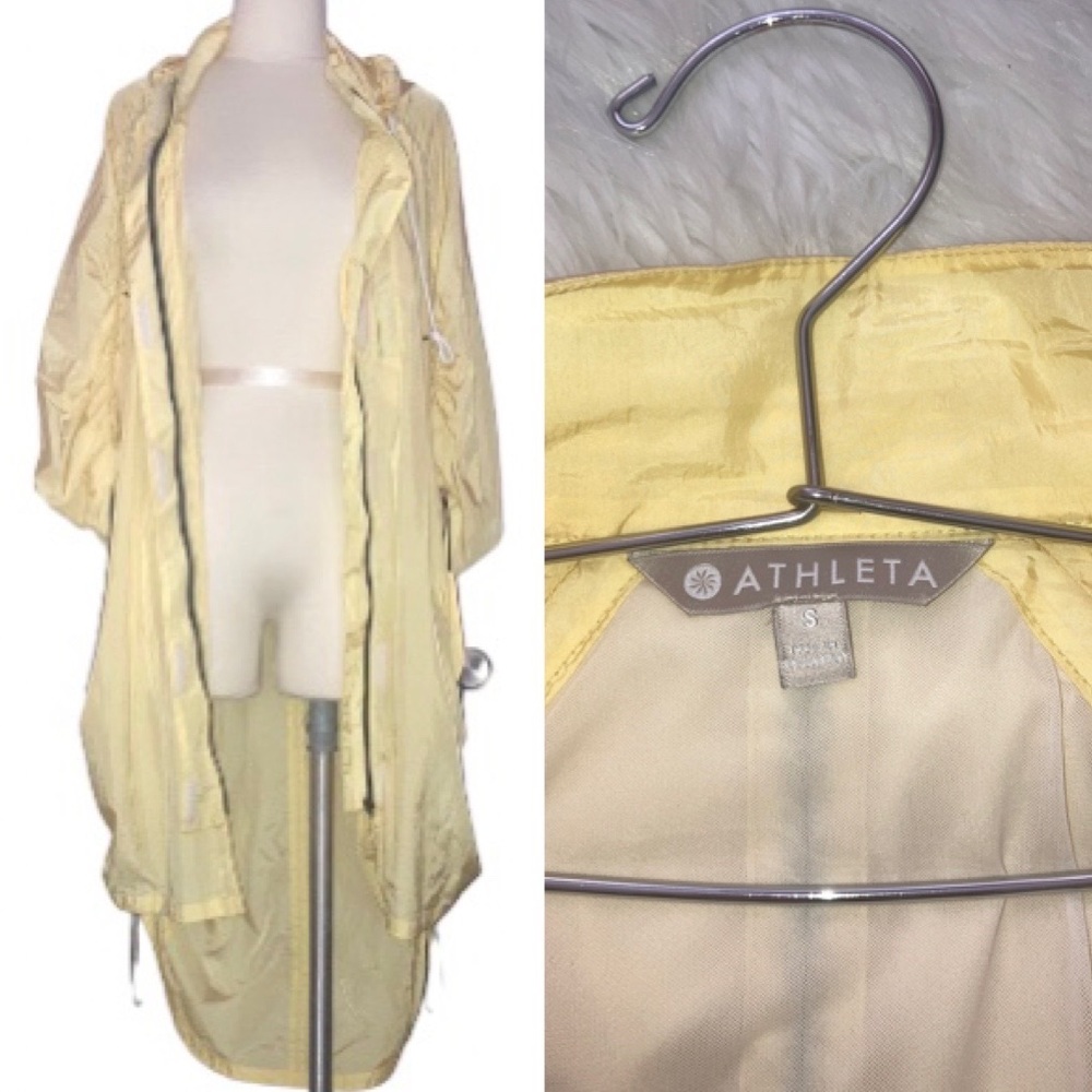 Athleta Long Oversized Yellow Windbreaker